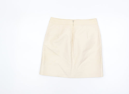 J.Crew Women's Ivory Pencil Skirt, Size 2, Cotton Blend