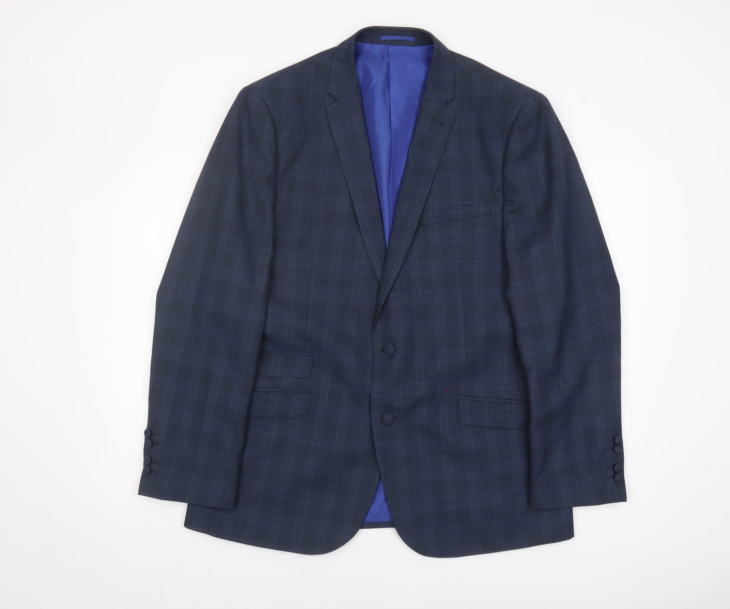Mens UK Size 44 Fellini Regular Blue Suit Jacket