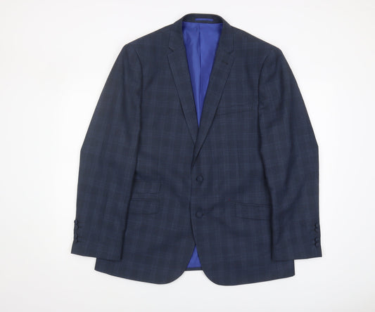 Mens UK Size 44 Fellini Regular Blue Suit Jacket