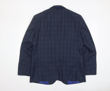 Mens UK Size 44 Fellini Regular Blue Suit Jacket