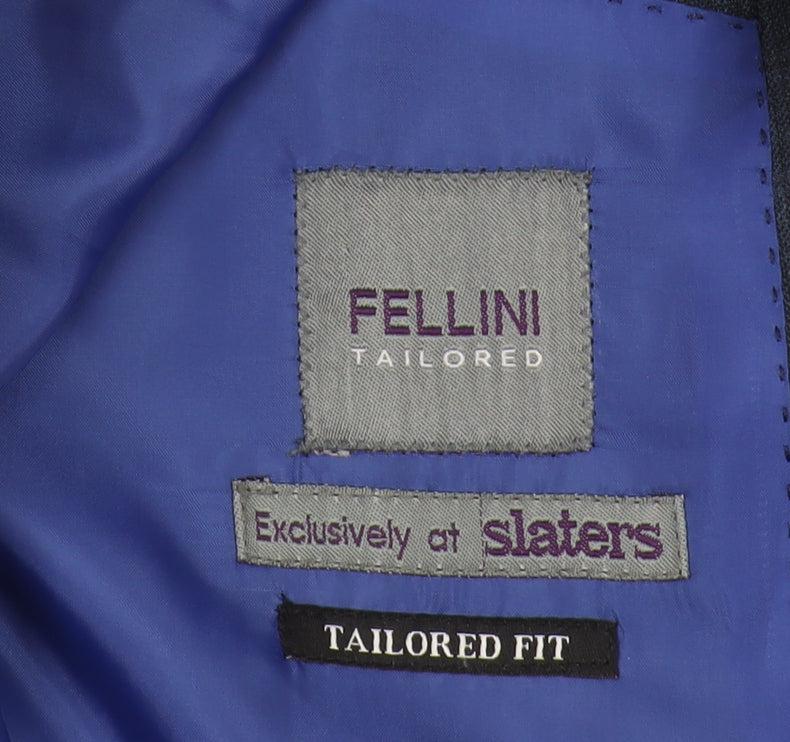 Mens UK Size 44 Fellini Regular Blue Suit Jacket