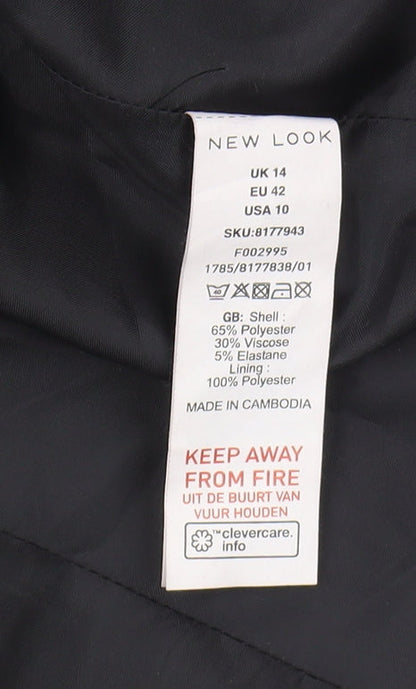 New Look Women's Black Blazer Size 14