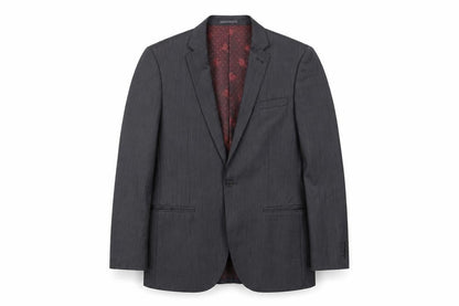 Front view of 1860 Men's Grey Blazer, 38 Regular, Business Classic