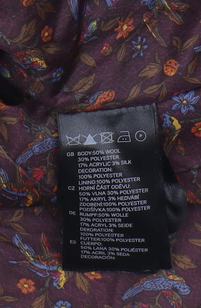 Grey H&M Women's Tweed Blazer Size 8 - Lined, Casual