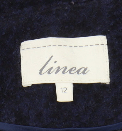 Linea Women's Black Coat Size 12, Versatile Chic Design