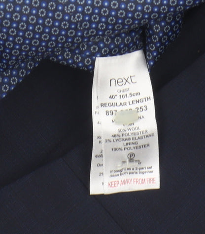 Mens UK Size 40 NEXT Regular Blue Suit Waistcoat