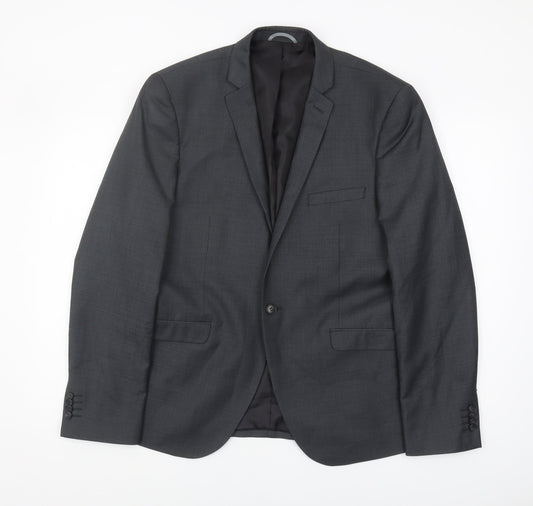 Mens UK Size 42 Burton Regular Grey Suit Jacket