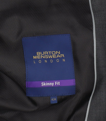 Mens UK Size 42 Burton Regular Grey Suit Jacket