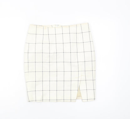 Banana Republic Women's Ivory Petite Check Pencil Skirt