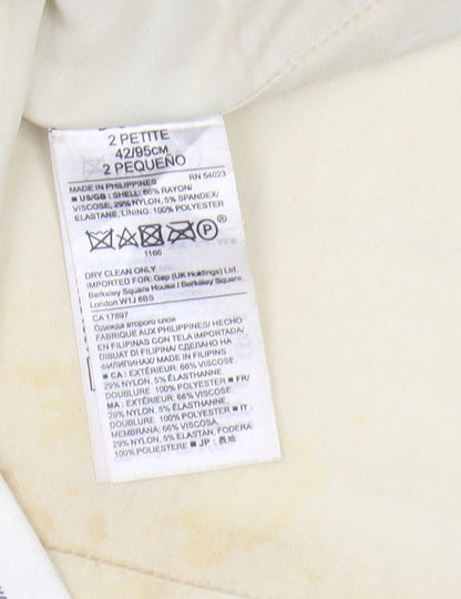 Banana Republic Women's Ivory Petite Check Pencil Skirt