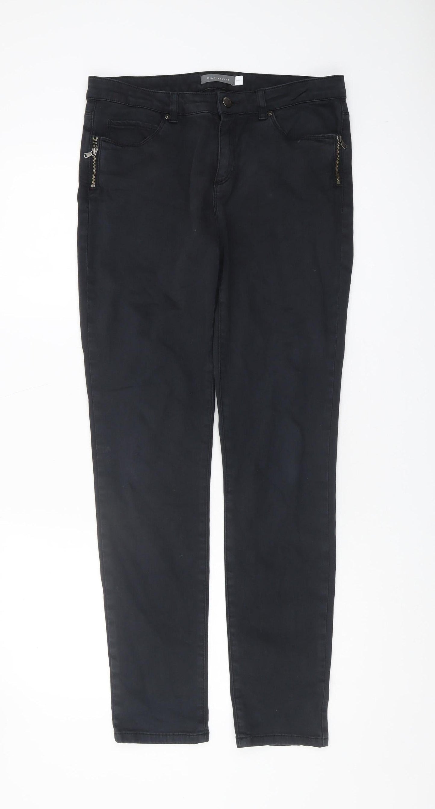 Mint Velvet Women's Black Regular Fit Jeans