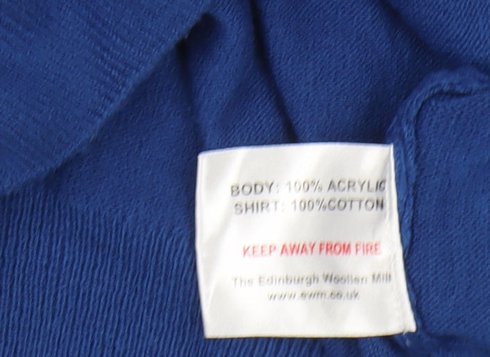 James Pringle Men's Blue XL V-Neck Pullover Jumper