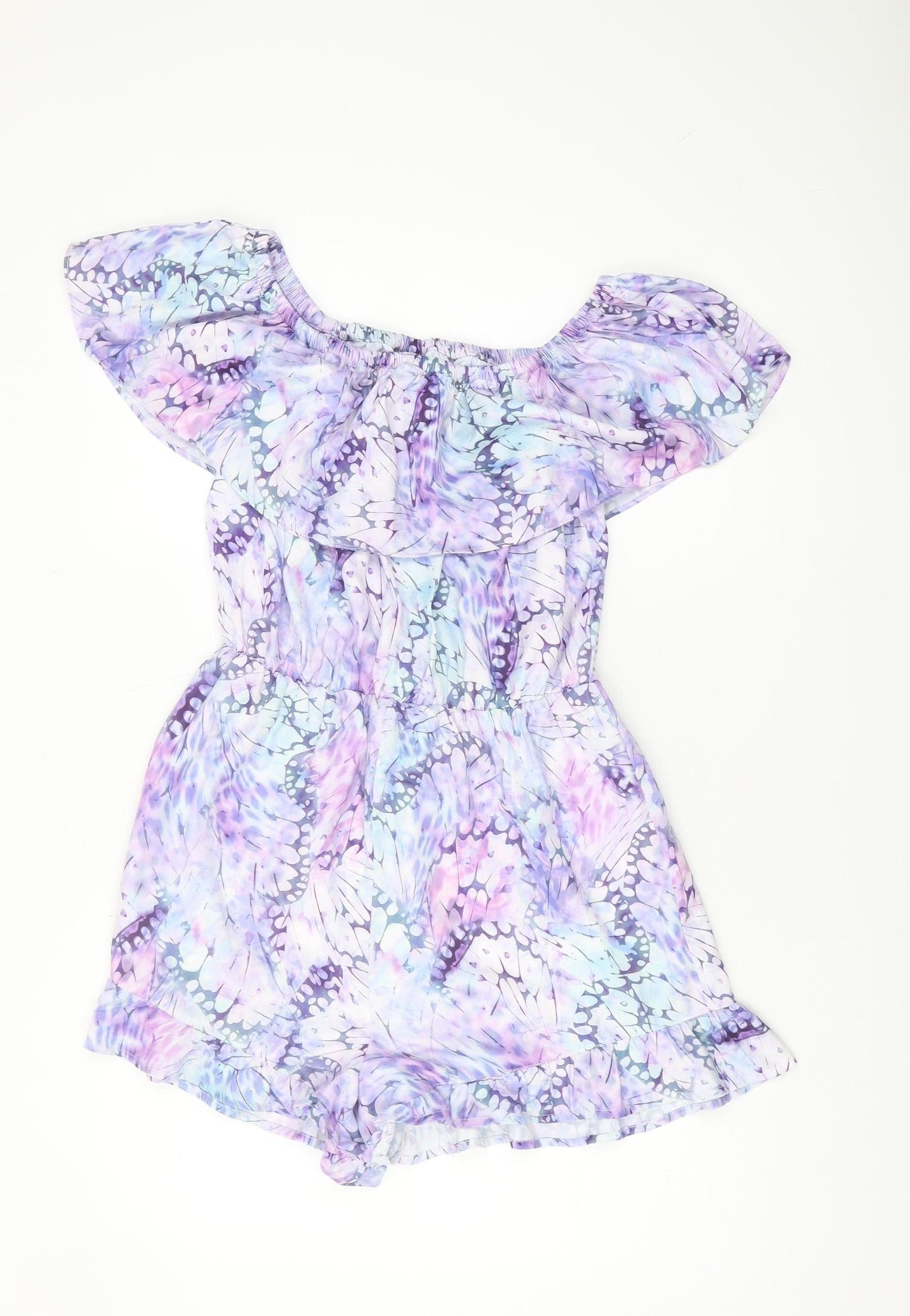 Lipsy Women's Multicoloured Butterfly Playsuit, Size 8
