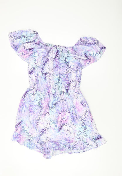 Lipsy Women's Multicoloured Butterfly Playsuit, Size 8