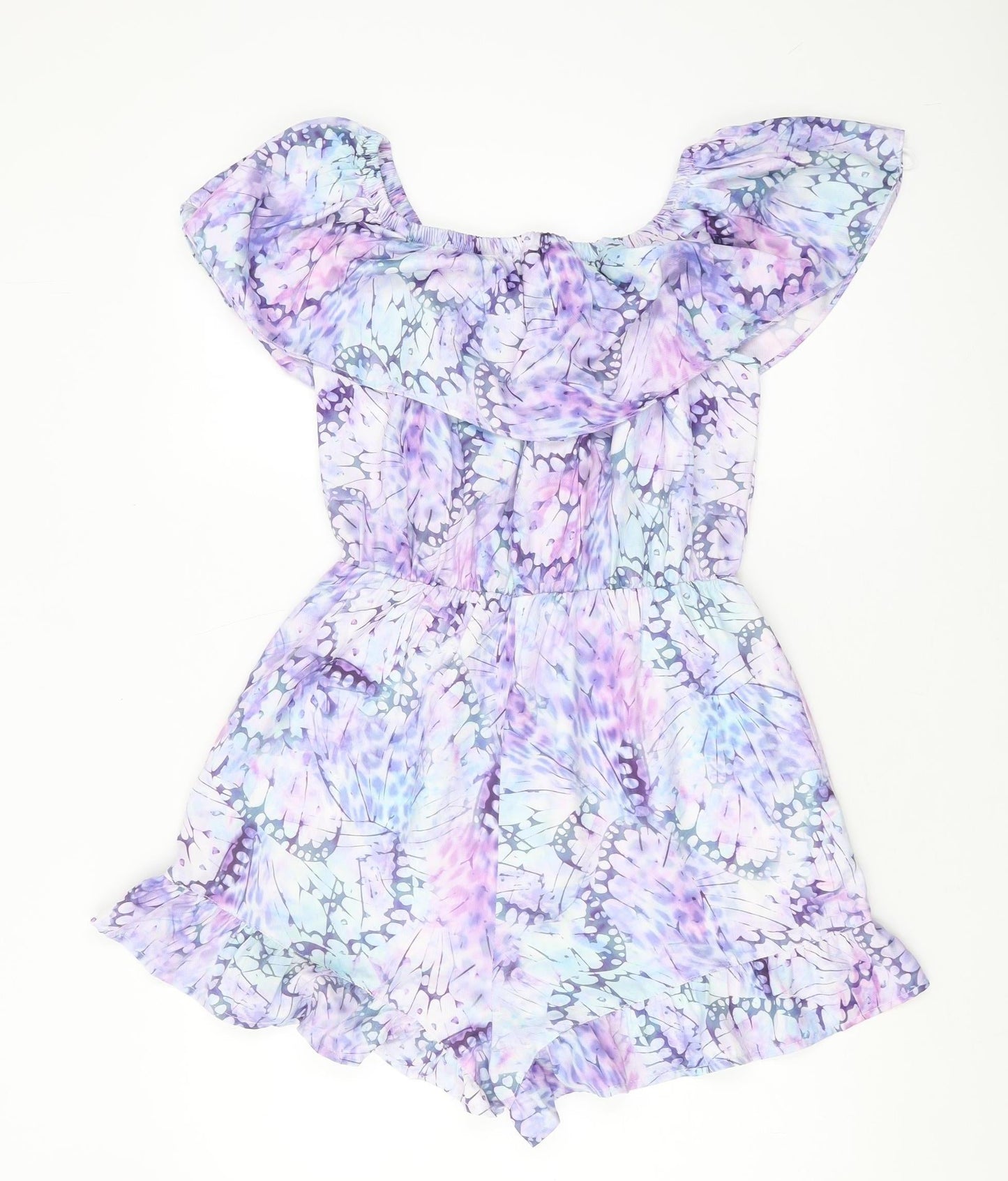 Lipsy Women's Multicoloured Butterfly Playsuit, Size 8