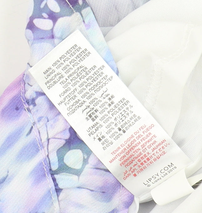 Lipsy Women's Multicoloured Butterfly Playsuit, Size 8