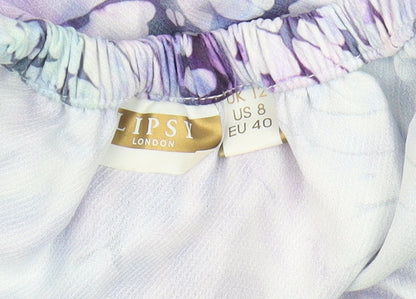 Lipsy Women's Multicoloured Butterfly Playsuit, Size 8