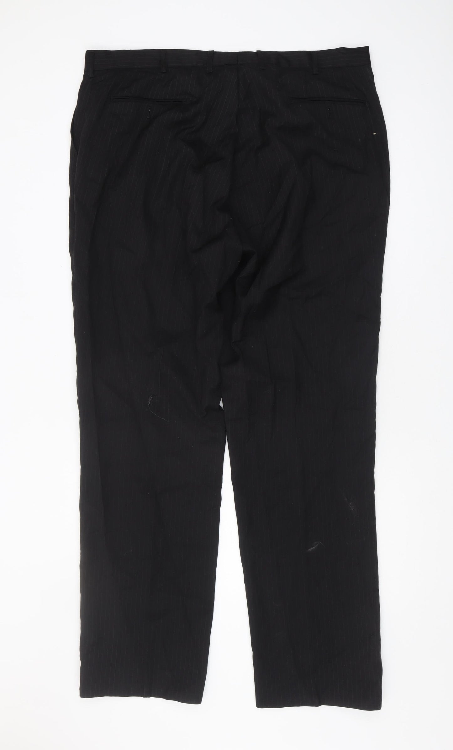 Skopes Men's Black Wool Pinstripe Trousers XL