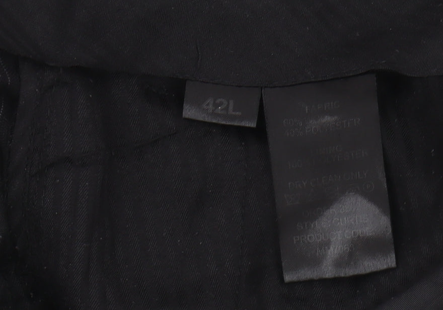 Skopes Men's Black Wool Pinstripe Trousers XL