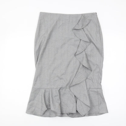 Marks and Spencer Grey Trumpet Midi Skirt, Size 12