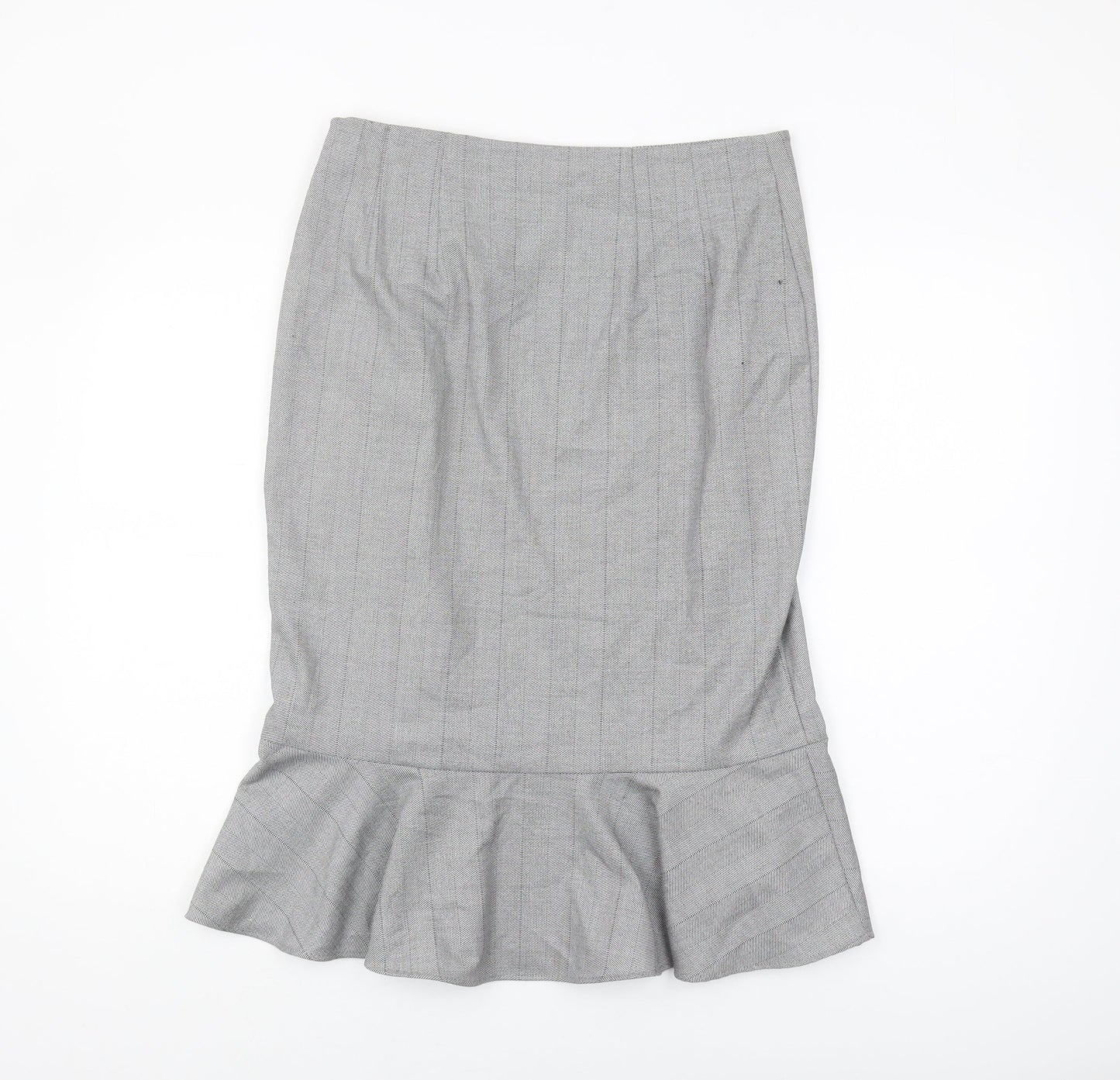 Marks and Spencer Grey Trumpet Midi Skirt, Size 12