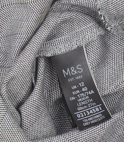 Marks and Spencer Grey Trumpet Midi Skirt, Size 12