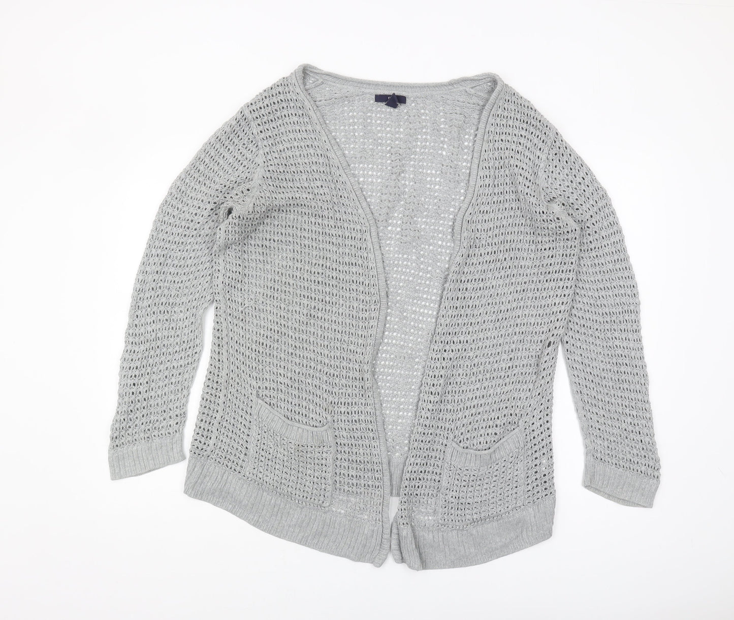 Gap Women's Grey Open-Knit Cardigan, XL