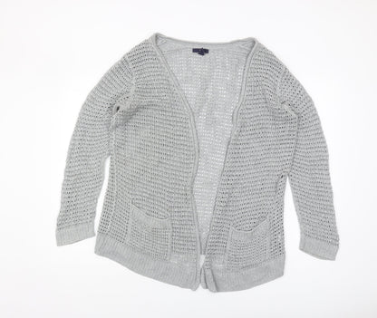 Gap Women's Grey Open-Knit Cardigan, XL