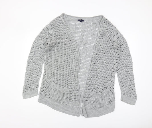 Gap Women's Grey Open-Knit Cardigan, XL