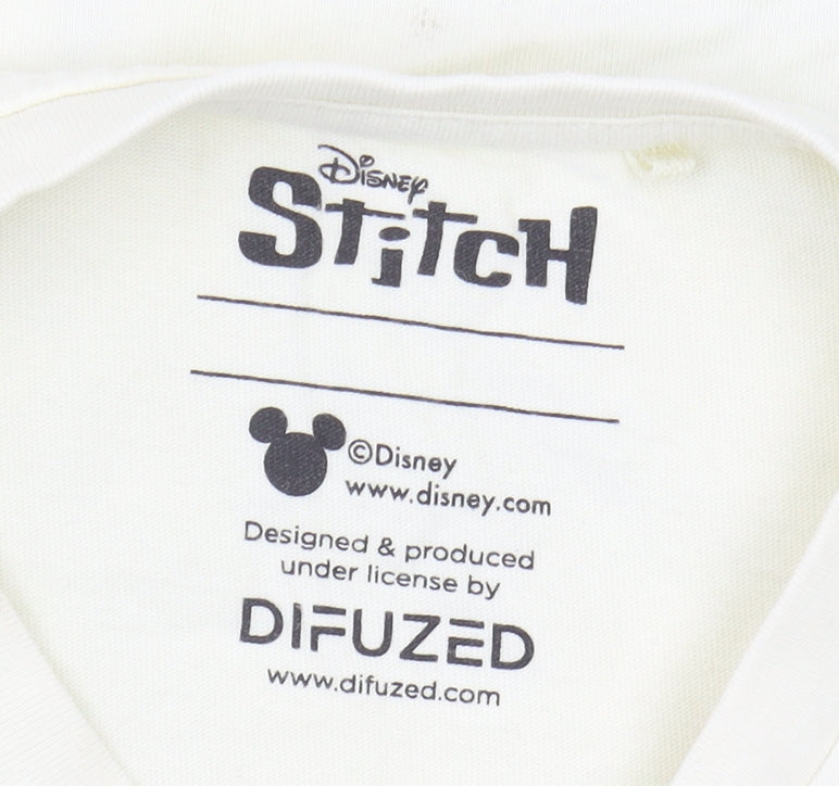 Next Girls White Lilo & Stitch Graphic T-Shirt 9 Years