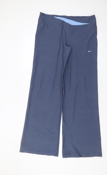 Nike Women's Blue Wide-Leg Track Pants XL