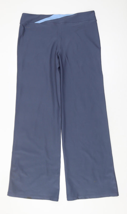 Nike Women's Blue Wide-Leg Track Pants XL