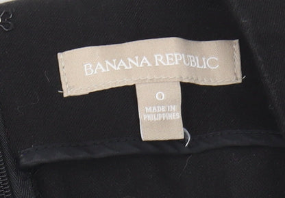 Banana Republic Black Sheath Dress Women XS Short Sleeve