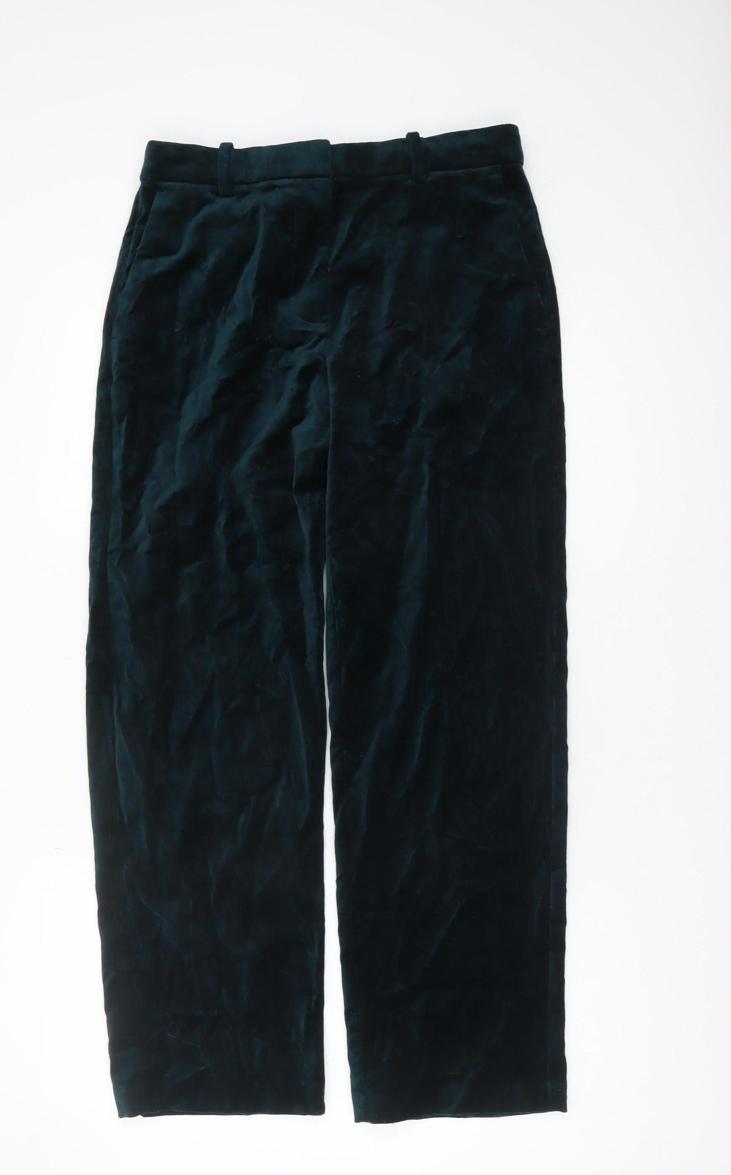 Womens UK Size 10 Marks and Spencer Slim Fit Casual Green Trousers