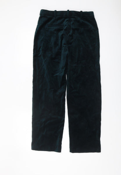 Womens UK Size 10 Marks and Spencer Slim Fit Casual Green Trousers