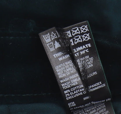 Womens UK Size 10 Marks and Spencer Slim Fit Casual Green Trousers