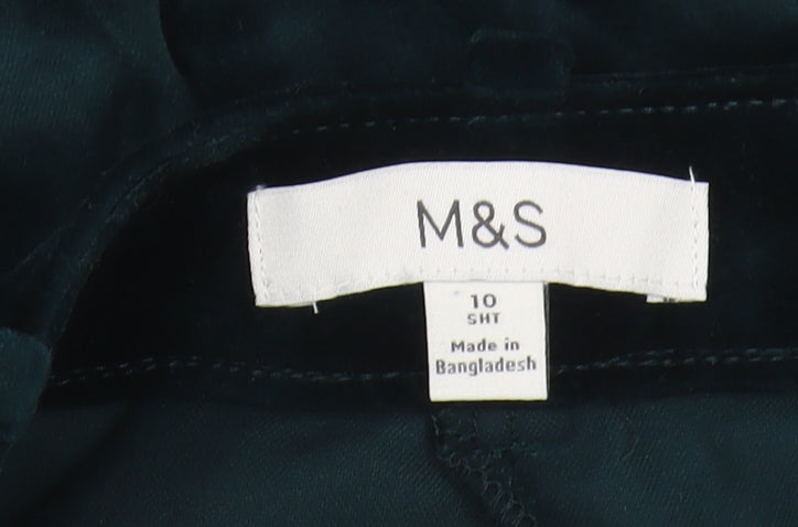 Womens UK Size 10 Marks and Spencer Slim Fit Casual Green Trousers