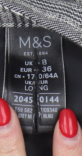 Womens UK Size 8 Marks and Spencer Regular Fit Business Casual Grey Trousers