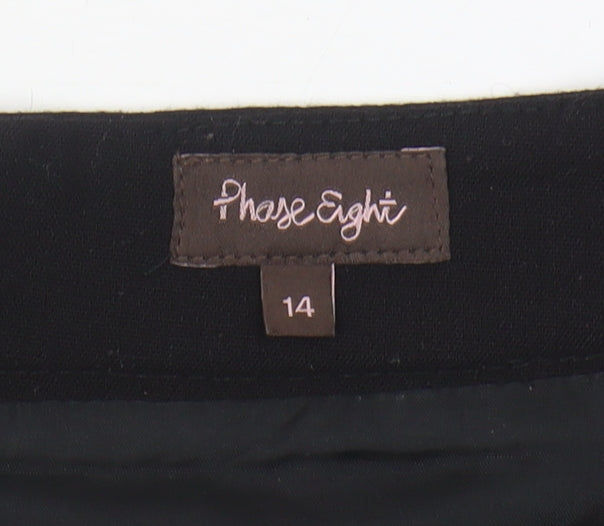 Phase Eight Women's Black A-Line Skirt, Size 14