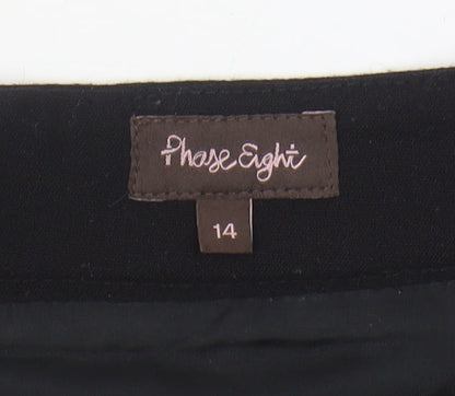 Phase Eight Women's Black A-Line Skirt, Size 14