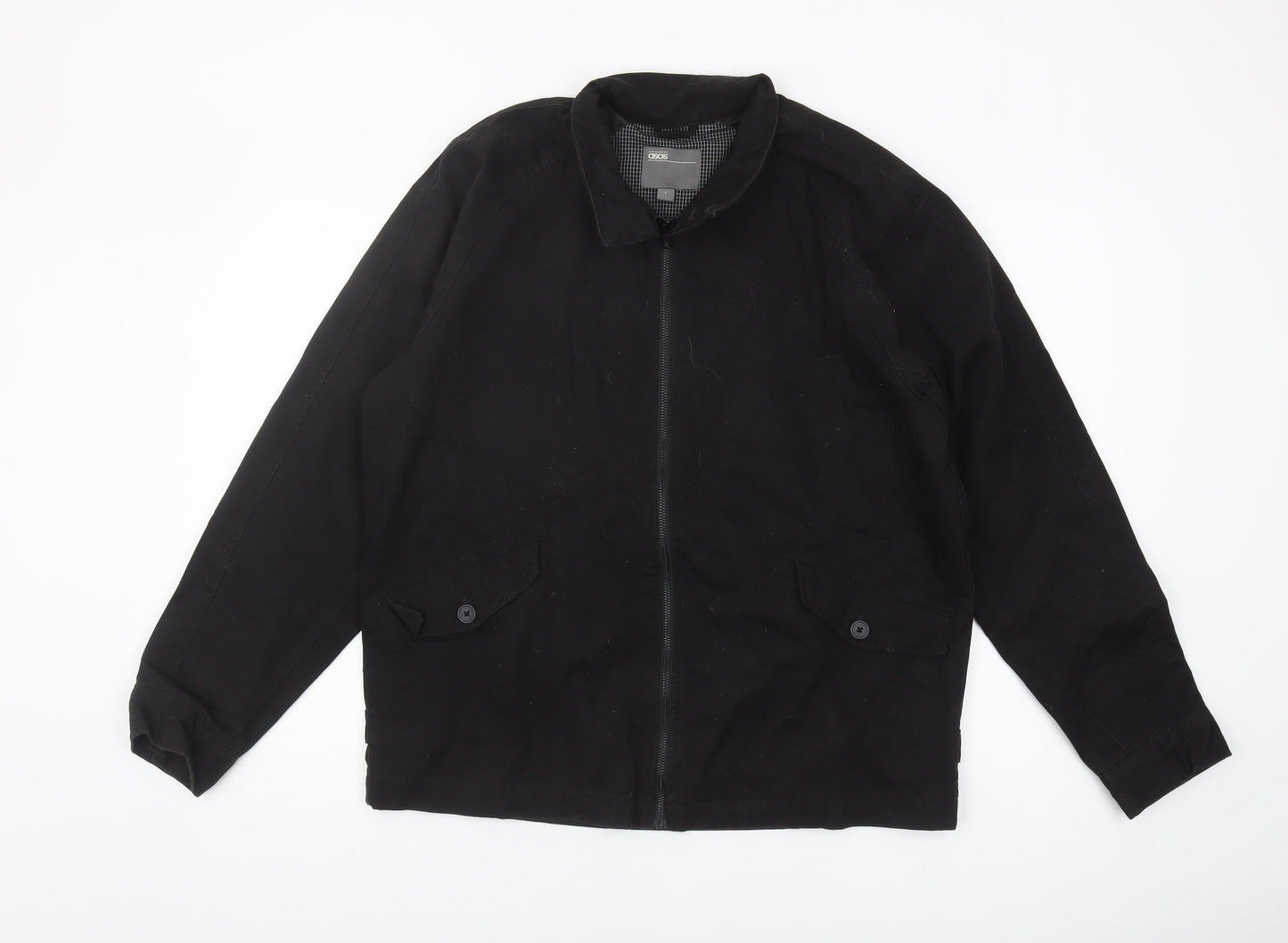 ASOS Black Men's Basic Jacket L Size, Cotton Shell