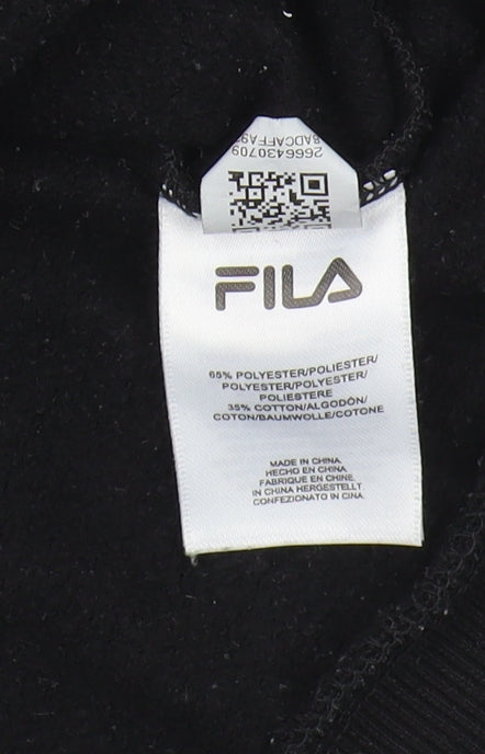 Fila Women's Black Geometric Pullover Sweatshirt M