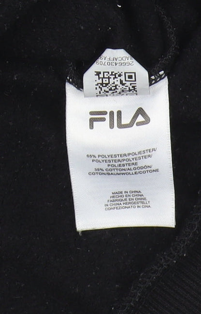Fila Women's Black Geometric Pullover Sweatshirt M