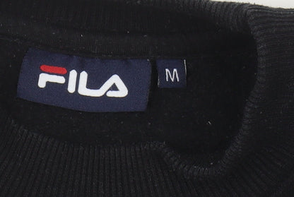 Fila Women's Black Geometric Pullover Sweatshirt M