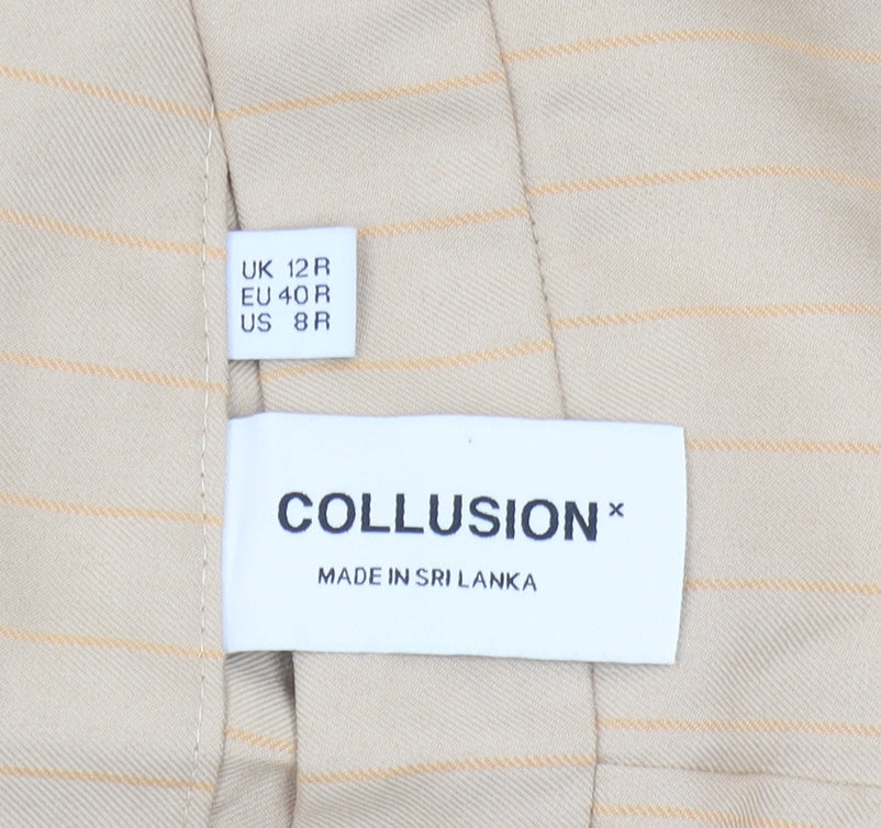 Womens UK Size 12 COLLUSION Relaxed Fit  Beige Trousers