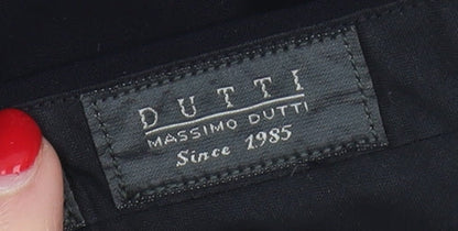 Massimo Dutti Men's Black Trousers 40 Regular Fit