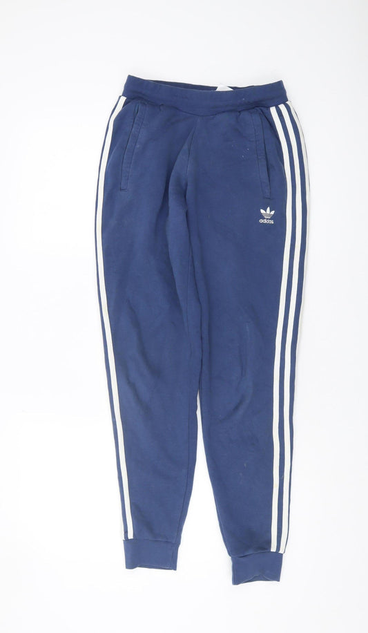 Womens UK Size S adidas Regular Fit Jogger Blue Trousers