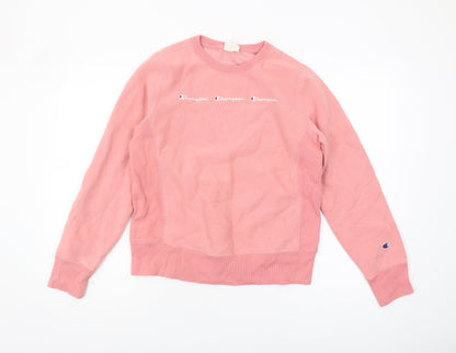 Champion Women's Pink Pullover Sweatshirt Small