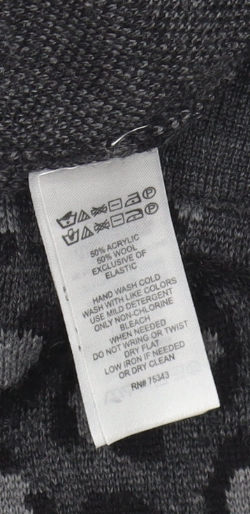 Cynthia Rowley Women's Grey Animal Print Knit Skirt M