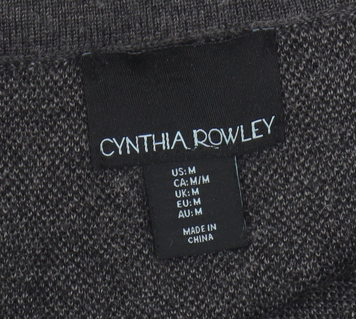 Cynthia Rowley Women's Grey Animal Print Knit Skirt M